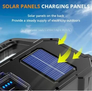 P-880a Solar Powerbanklı Şarjlı Taşınabilir Güçlü Fener görsel 5