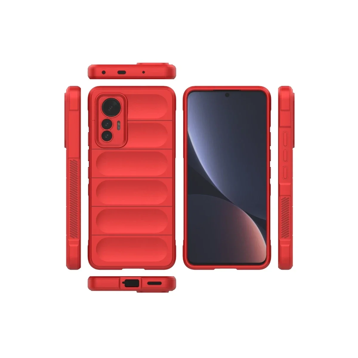 Xiaomi Mi 12 Lite Kılıf Optimum Silikon - Kırmızı görsel 3