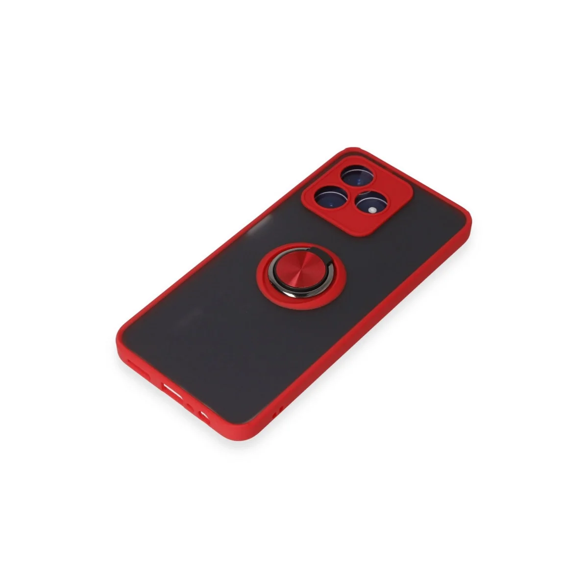 Realme C53 Kılıf Montreal Yüzüklü Silikon Kapak - Kırmızı görsel 5