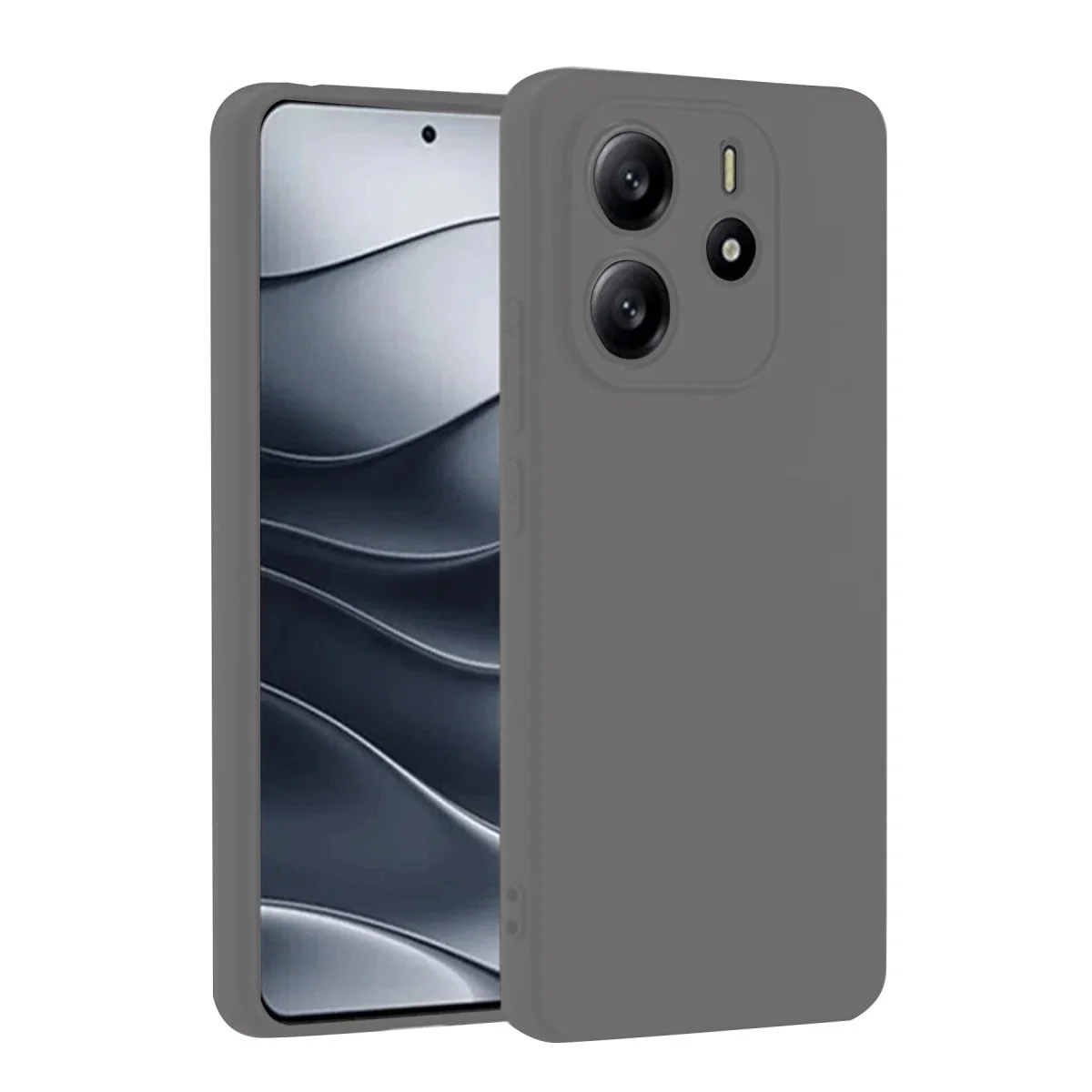 Xiaomi Redmi Note 14 4g Kılıf First Silikon - Gri