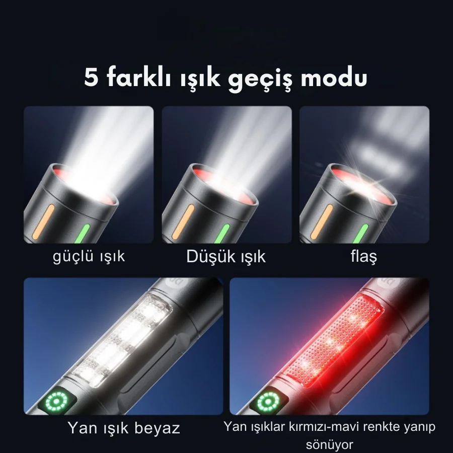 Gold Police GP-222 Çok Fonksiyonlu Kamp Lambası 1000 Lümen görsel 5