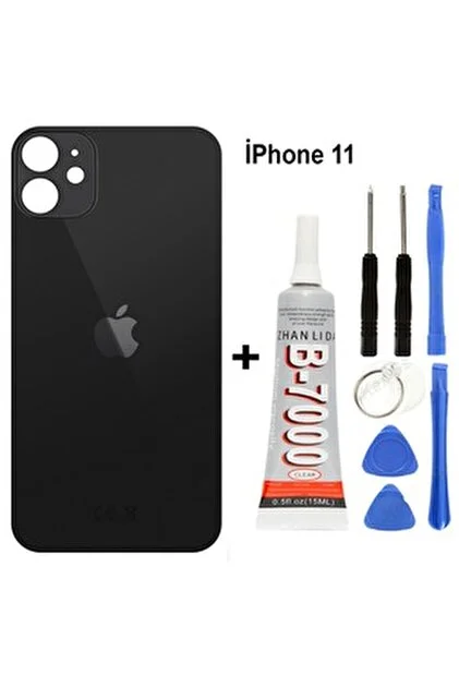 iPhone Uyumlu 11 Arka Cam Batarya Pil Kapağı + Yap görsel 2