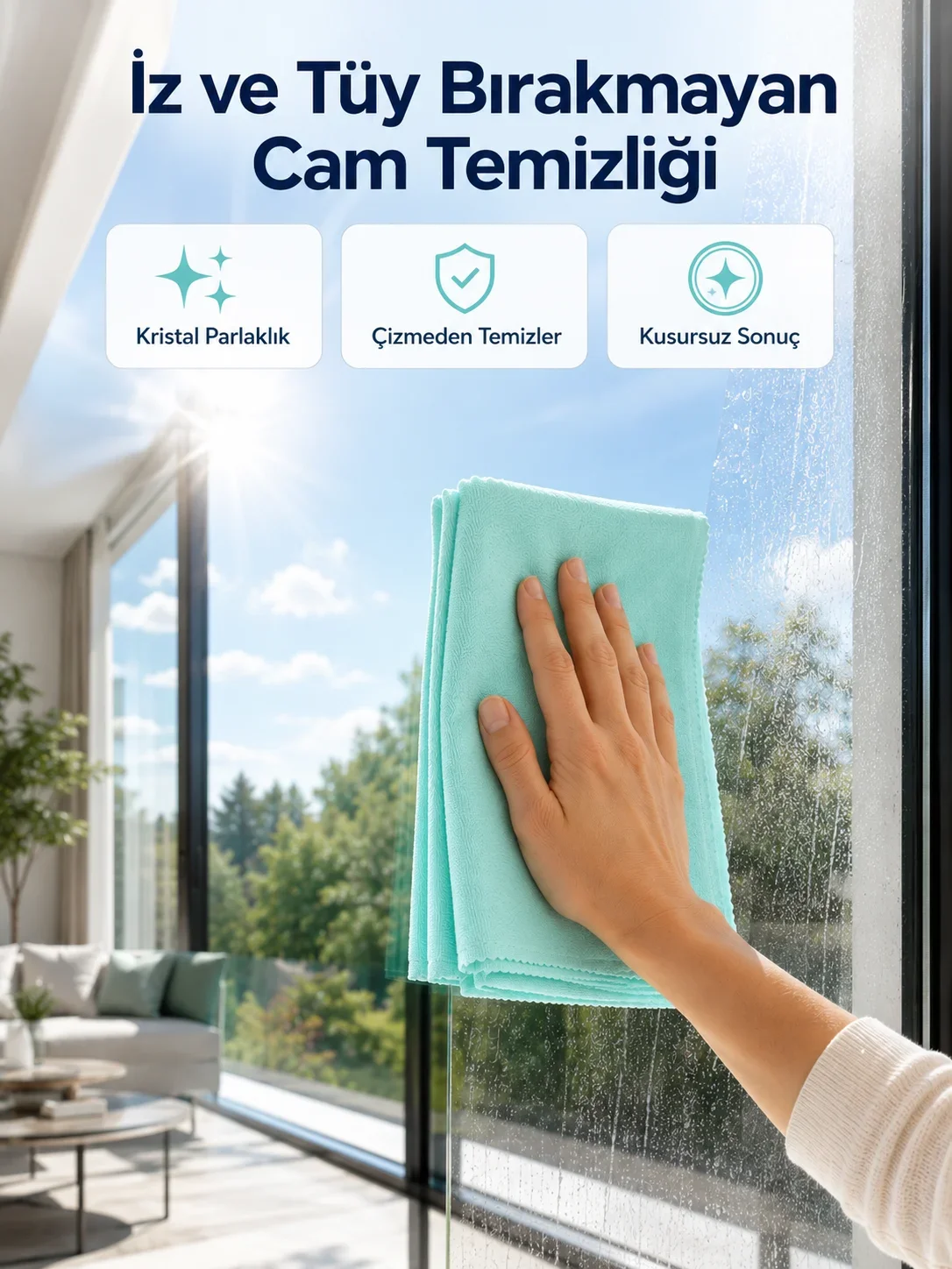 Çok Amaçlı krofiber Cam Bezi Cam Ayna Duşakabin ve Parlak Yüzey Tezlik Bezi