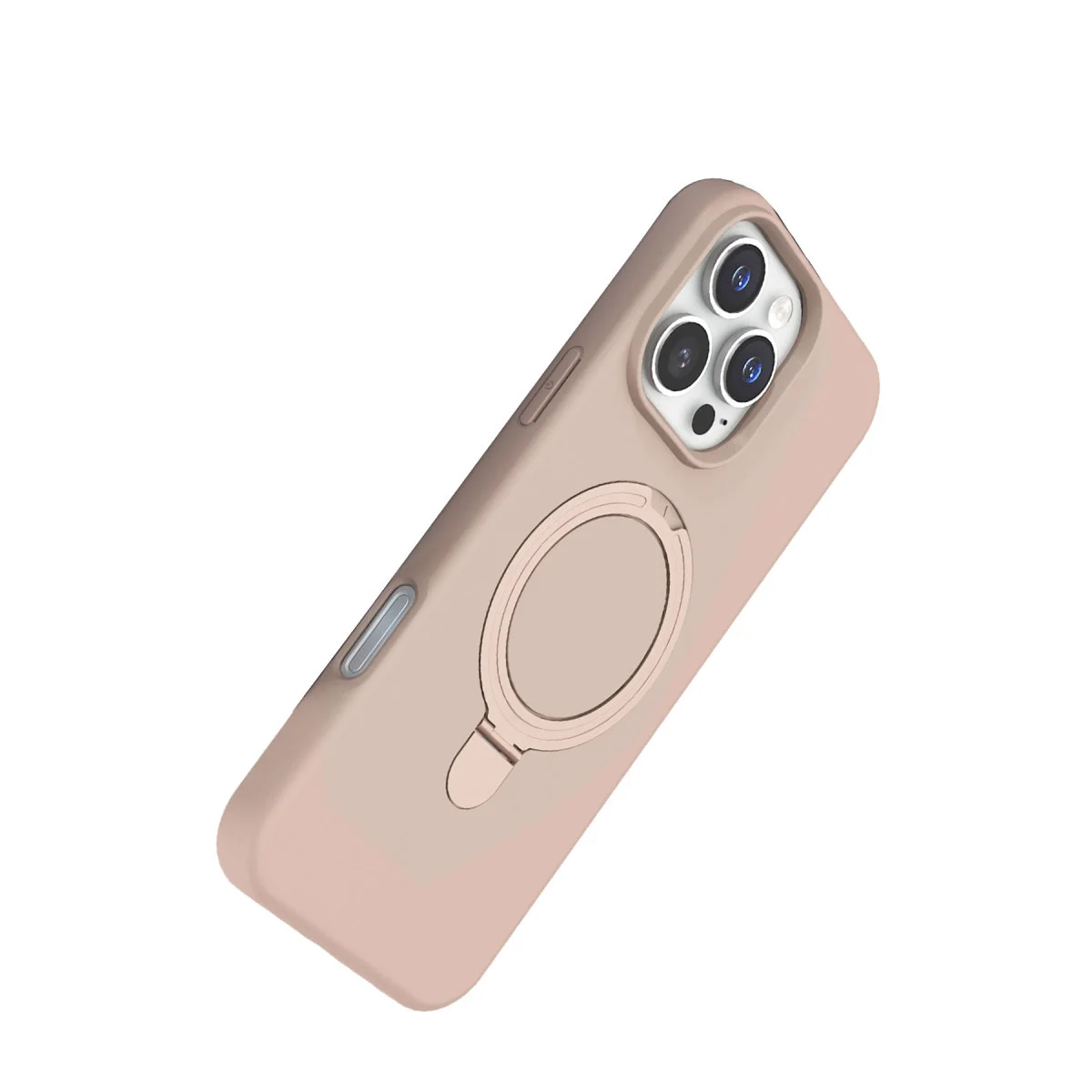 Apple İphone 16 Pro Regal Magsafe Standlı Kapak - Çöl Titanyum görsel 3