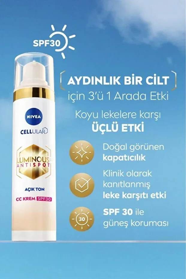NIVEA Luminous630 CC Krem Açık Ton 40 ml görsel 2