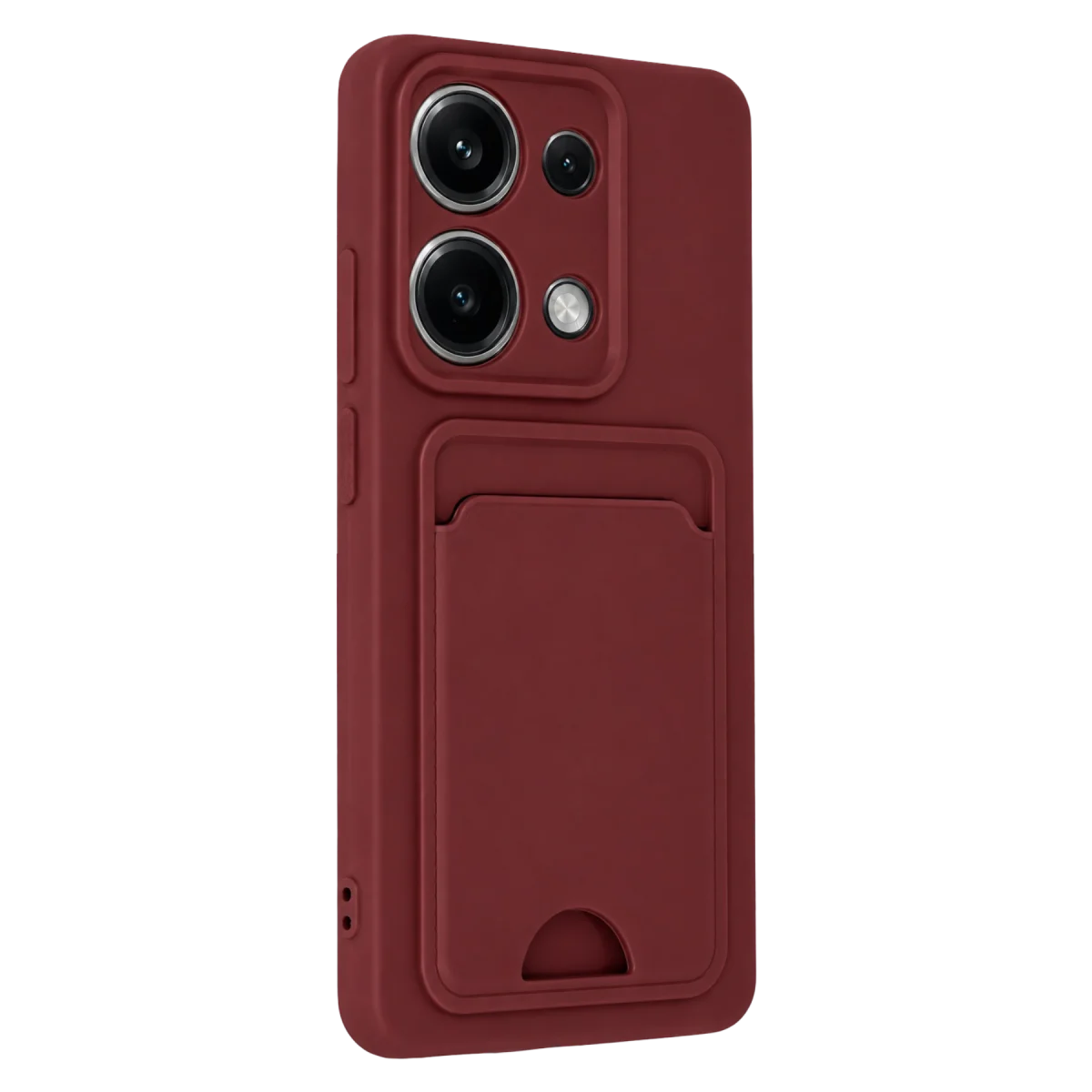 Xiaomi Redmi Note 13 Pro 4G Kılıf Kelvin Kartvizitli Silikon - Bordo