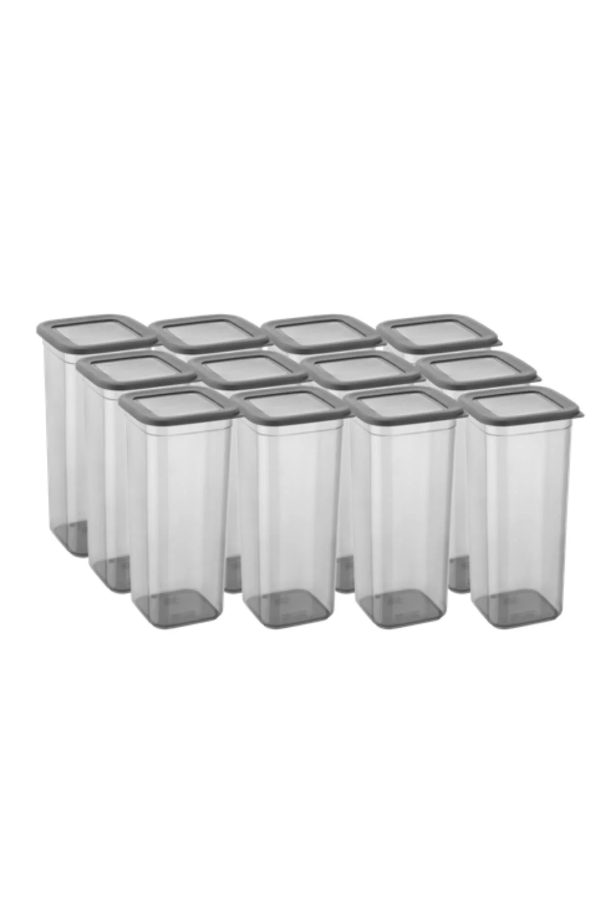 12'li Kavanoz Seti & Saklama Kabı & Erzak Kabı 12x1900 Ml (20 Lı Etiket Hediyeli) görsel 2
