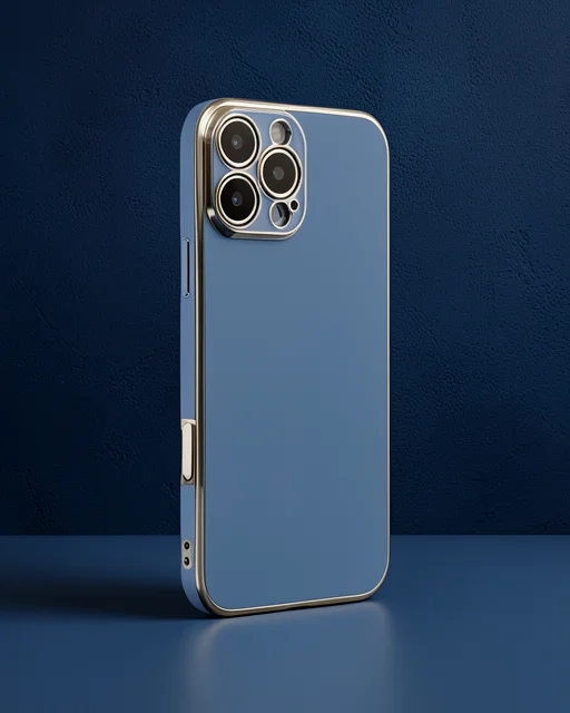 Apple İphone 16 Pro Max Kılıf Volet Silikon - Mavi