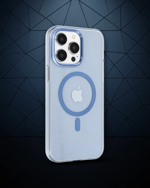 Apple İphone 14 Pro Kılıf Tron Şeffaf Magsafe Kapak - Mavi