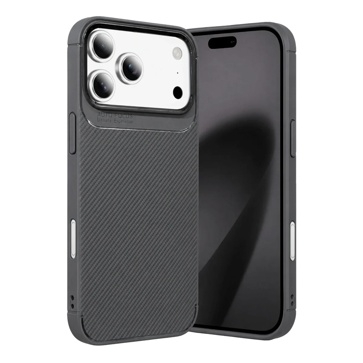 Apple İphone 18 Pro Max Auto Focus Karbon Kapak - Gri