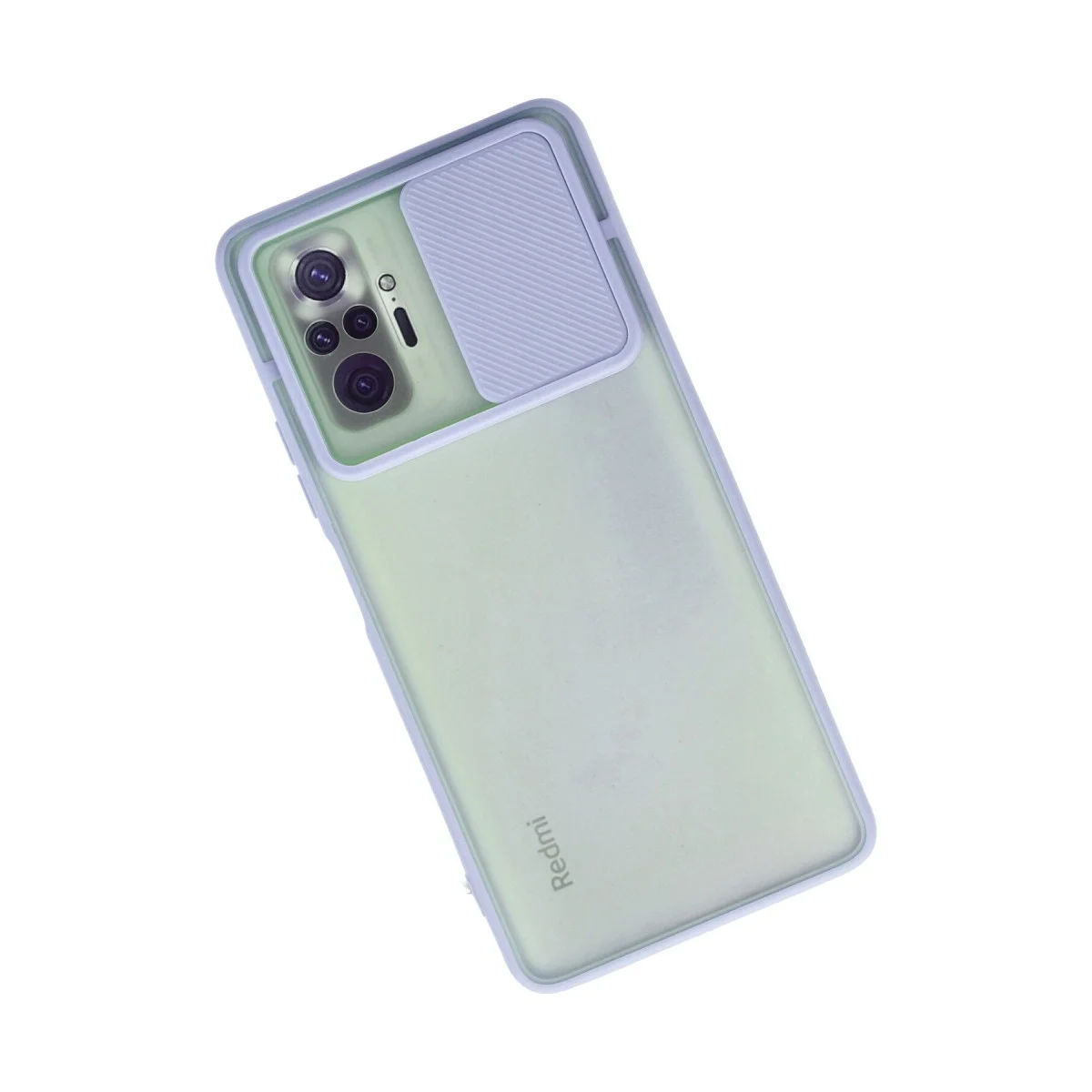 Xiaomi Redmi Note 10 Pro Kılıf Palm Buzlu Kamera Sürgülü Silikon - Lila görsel 2