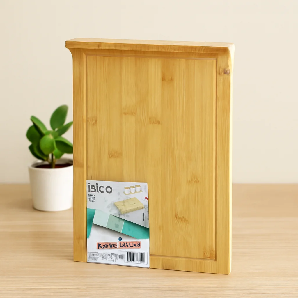 Bambu Kesme Tahtası 25x35 cm (Klı, Kenar Destekli)