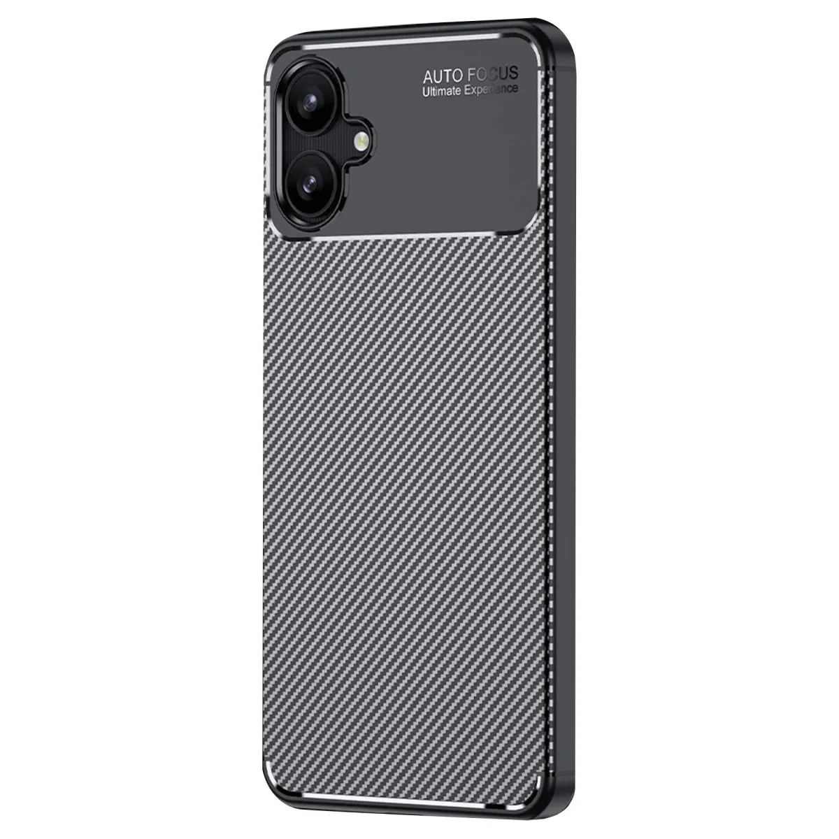 Samsung Galaxy A06 Kılıf Auto Focus Karbon Kapak - Siyah görsel 2