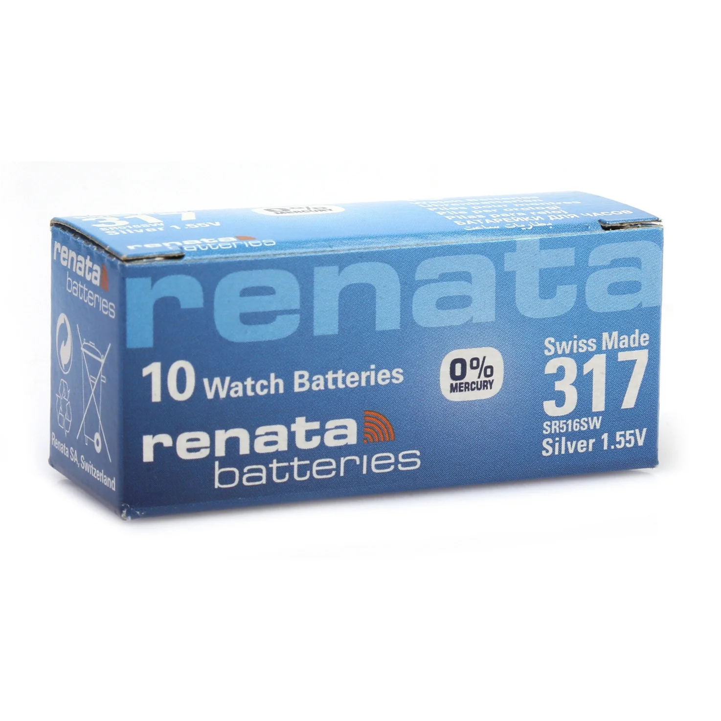 317 SR516SW 1.55V Alkalin Saat Pili 10 Adet