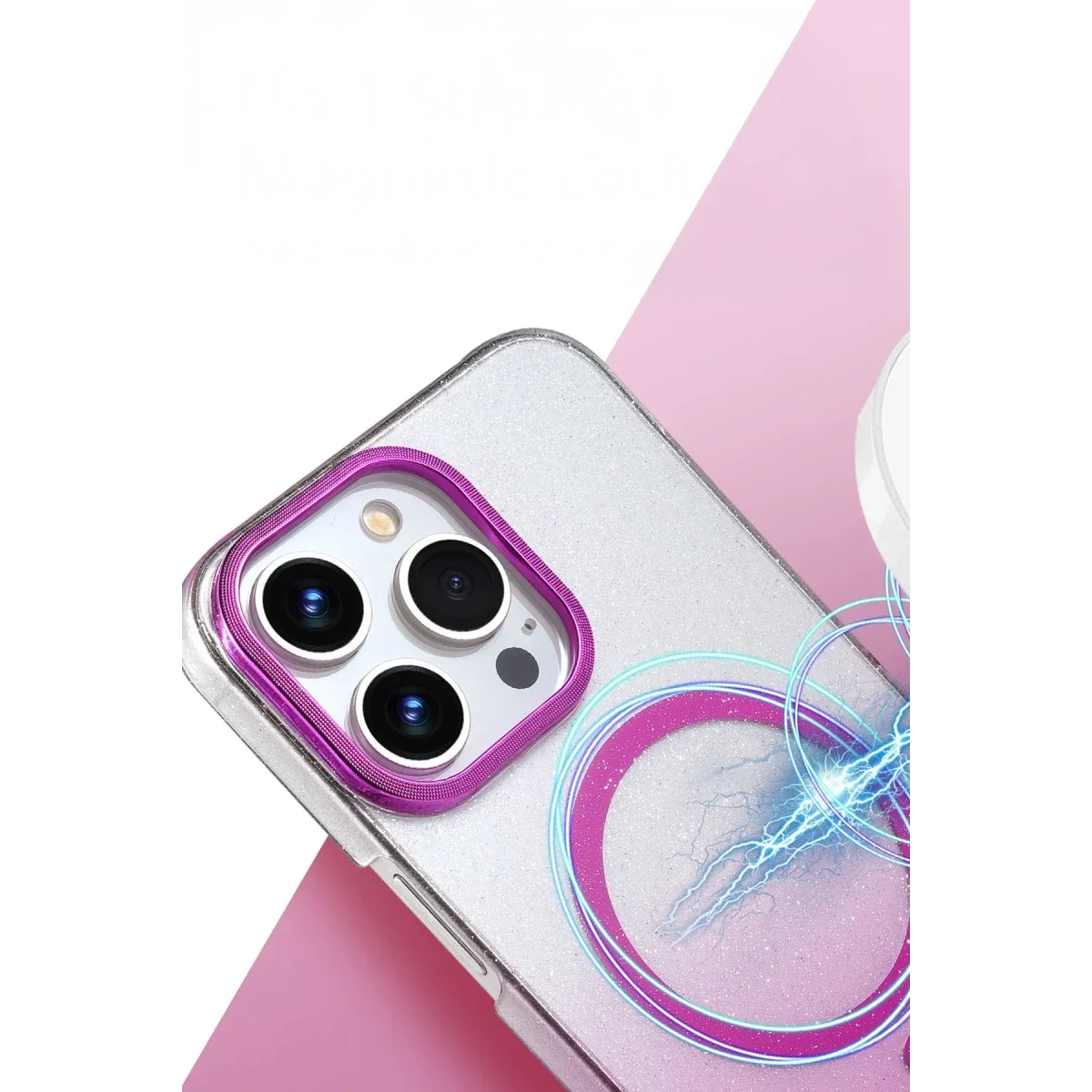 Apple iPhone 14 Pro Max Glossy Magsafe Kapak - Çöl Titanyum görsel 2