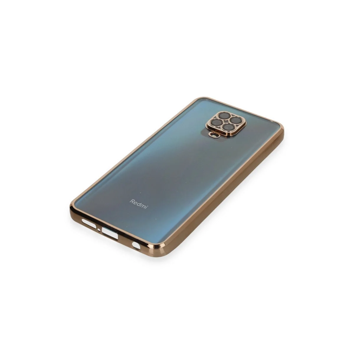 Xiaomi Redmi Note 9 Pro Kılıf Razer Lensli Silikon - Gold görsel 4
