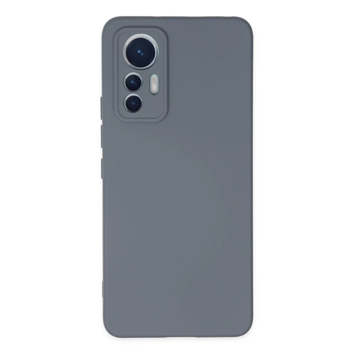 Xiaomi Mi 12 Lite Kılıf Nano İçi Kadife Silikon - Gri