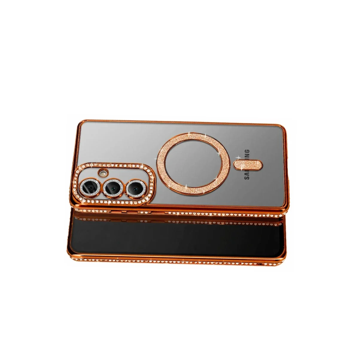 Samsung Galaxy S26 Joke Simli Magneticsafe Kılıf - Turuncu görsel 3