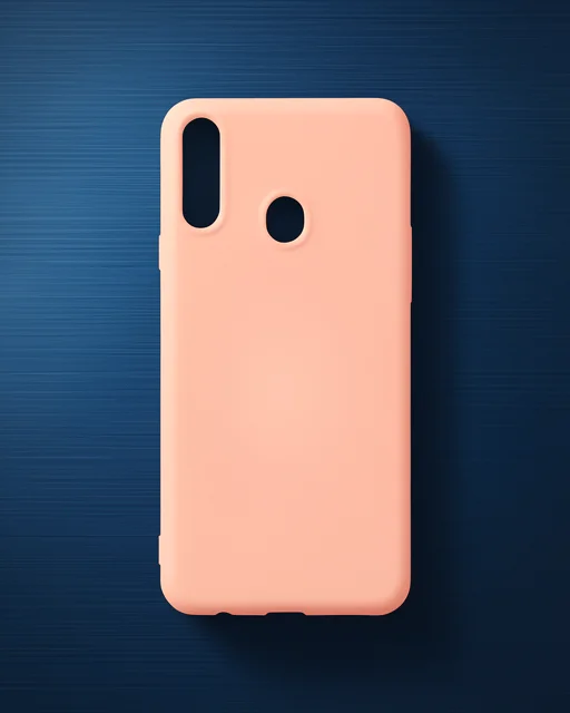 Samsung Galaxy A20s Kılıf Nano İçi Kadife Silikon - Pudra