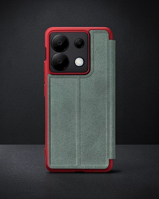 Xiaomi Redmi Note 13 Pro 5g Kılıf Flip Cover - Koyu Yeşil