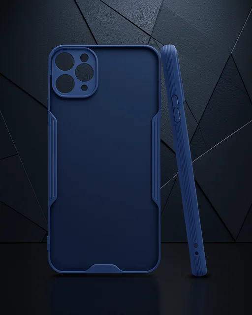 Apple İphone 11 Pro Max Kılıf Platin Silikon - Lacivert