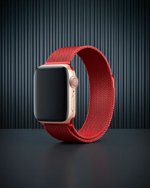 Apple Watch 38mm Metal Mıknatıslı Kordon - Kırmızı