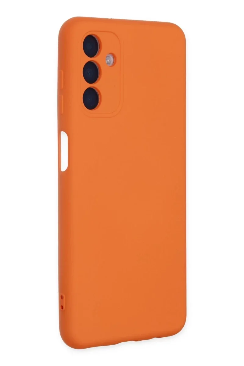 Samsung Galaxy A04S Kılıf Nano içi Kadife Silikon - Turuncu görsel 2