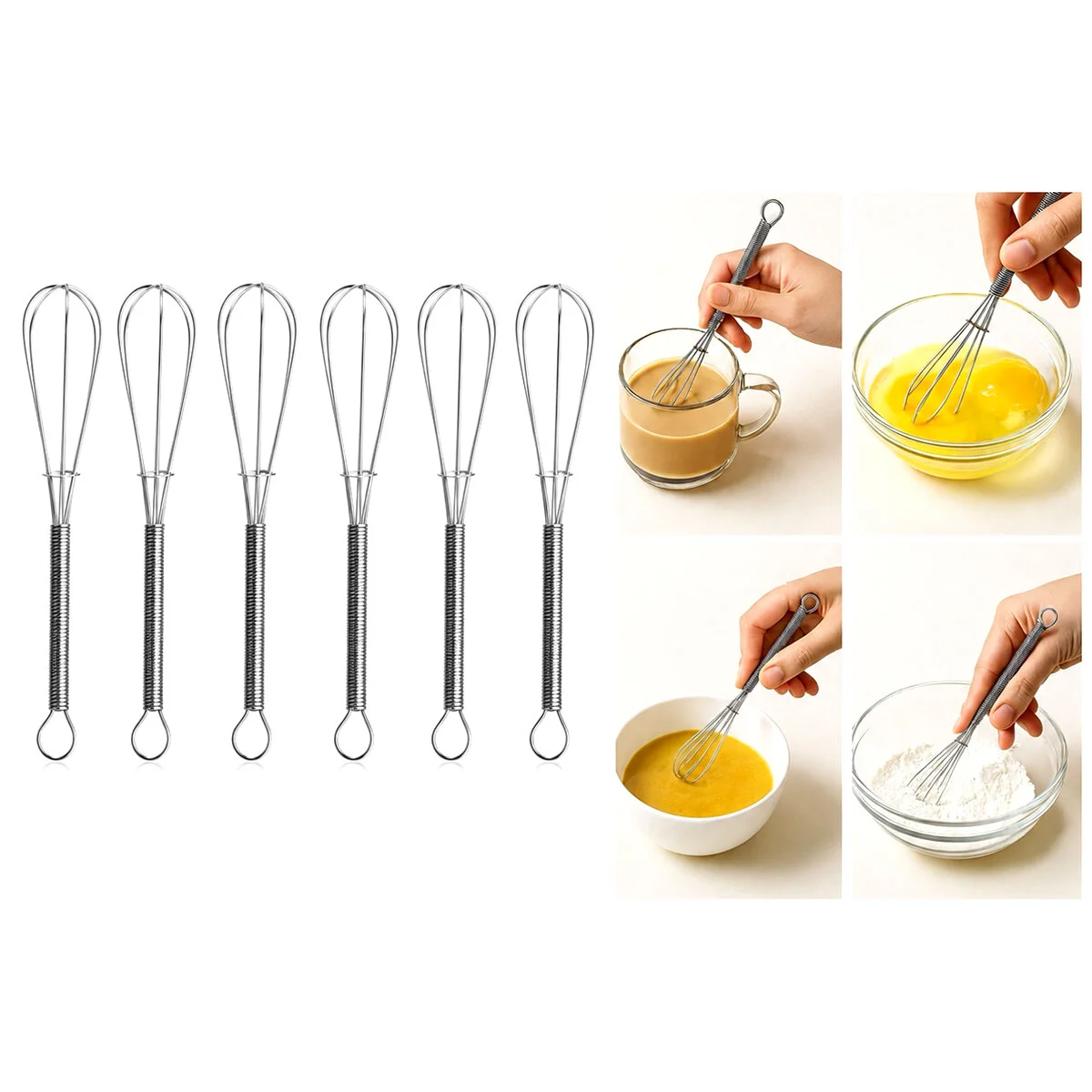 6PCS MİNİ=13CM Metal Çırpıcı