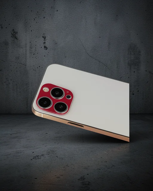 Apple İphone 13 Pro Max Rainbow Kamera Lens Koruma Cam - Koyu Kırmızı