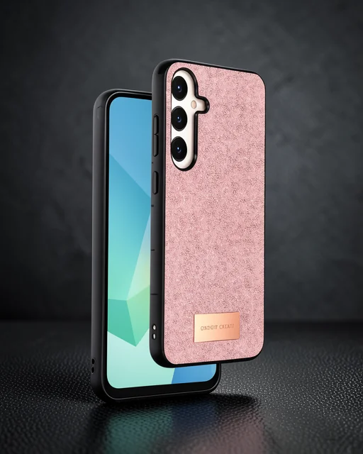 Onegif Samsung Galaxy A56 Bright Simli Kapak - Pembe