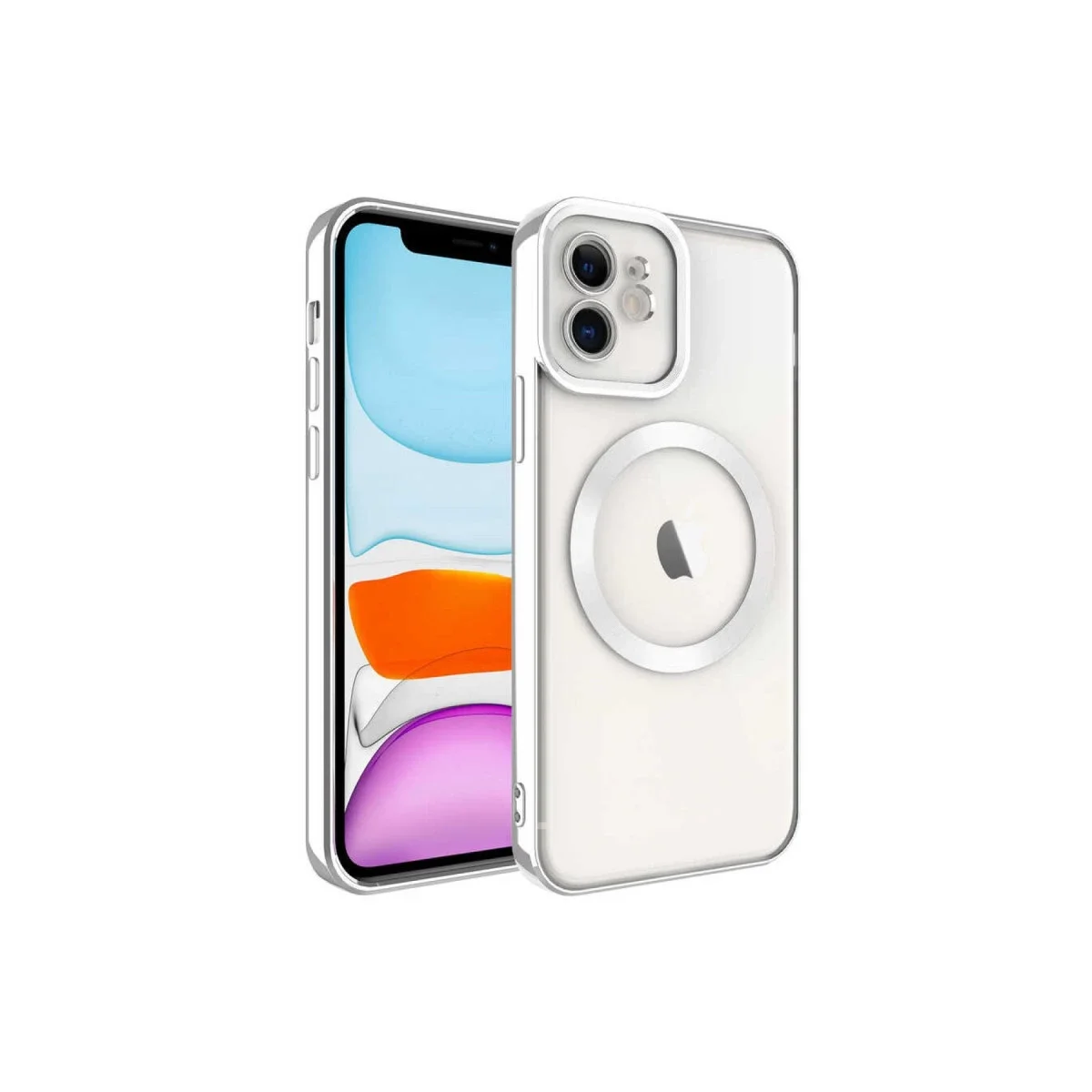 Apple iPhone 11 Kılıf Kross Magneticsafe Kapak - Gümüş görsel 3