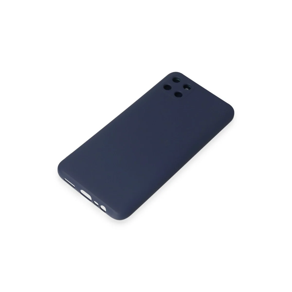Realme C11 Kılıf Nano İçi Kadife Silikon - Lacivert görsel 4