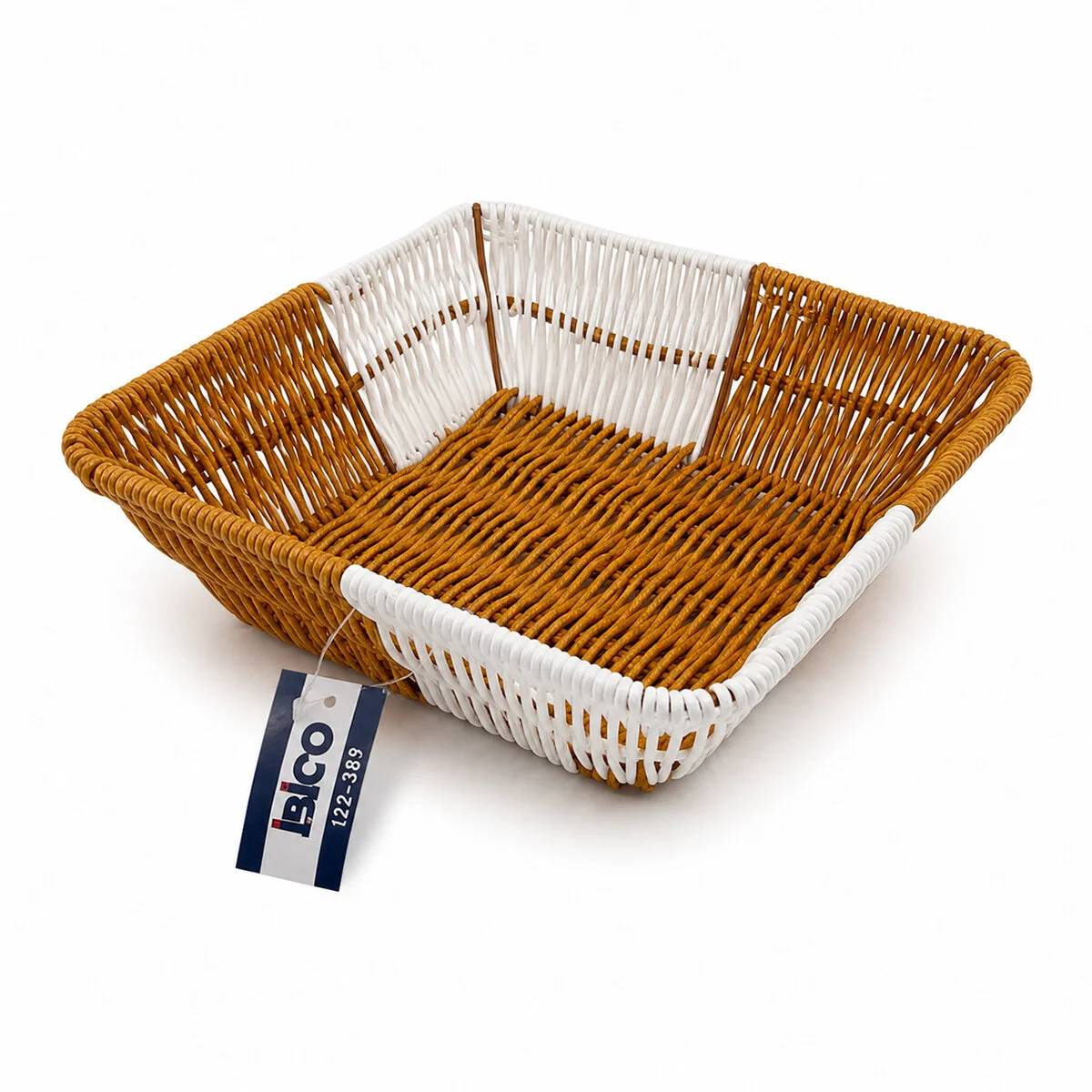Kare Hasır K.rengi - Beyaz Ekmek Sepeti 24CM