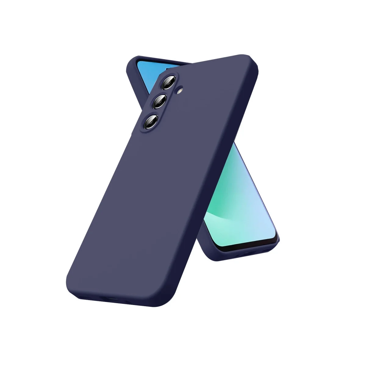 Samsung Galaxy S25 Fe Nano İçi Kadife Silikon - Lacivert