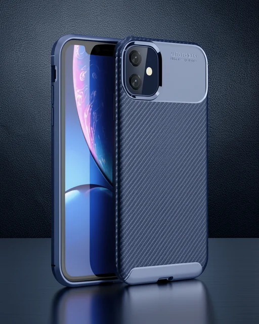 Apple İphone 11 Kılıf Auto Focus Karbon Kapak - Lacivert