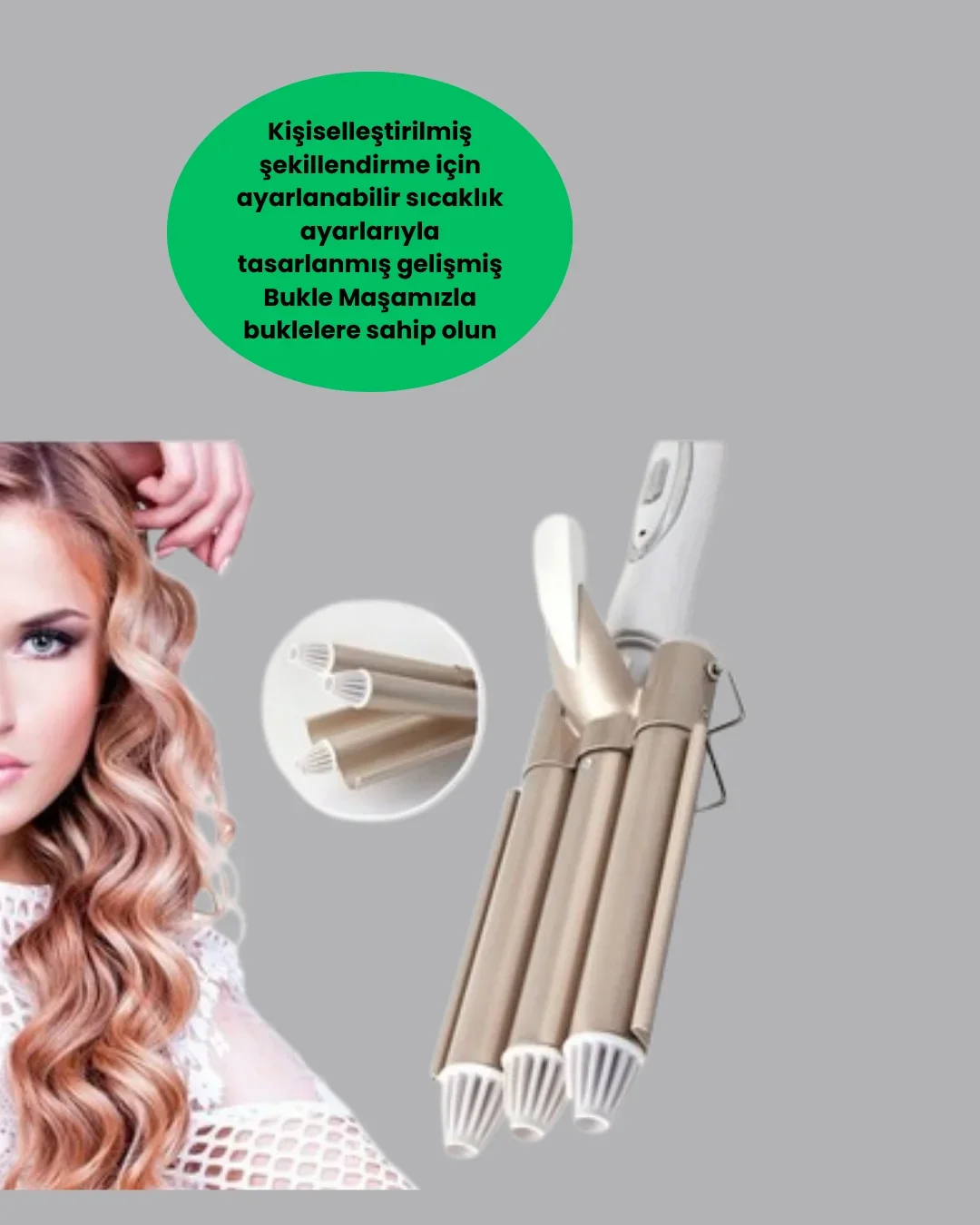 Bukle Saç Maşası – Kolay Kullanım, Sağlıklı Bukleler yüksek ısılı Yeni Nesil görsel 3
