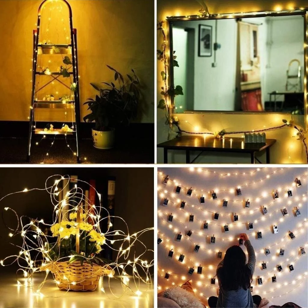 Sarı Peri LED Flaşlı Işık – 3 Metre Dekoratif Oda ve Organizasyon Aydınlatması görsel 3