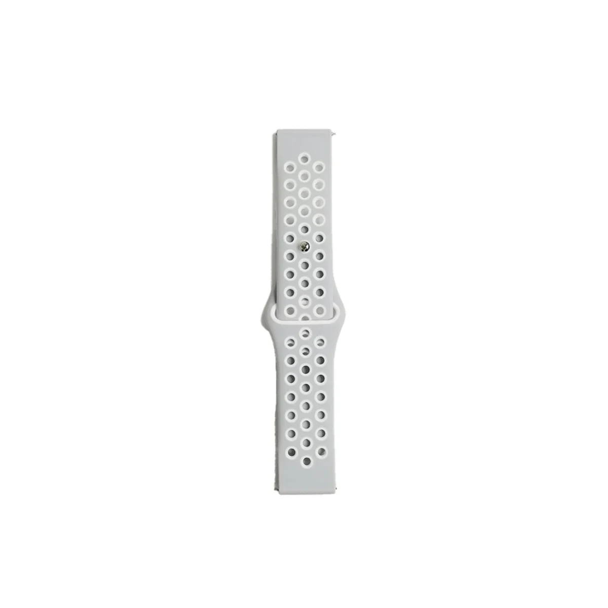 Watch 20mm Spor Delikli Kordon - Gri-Beyaz görsel 2