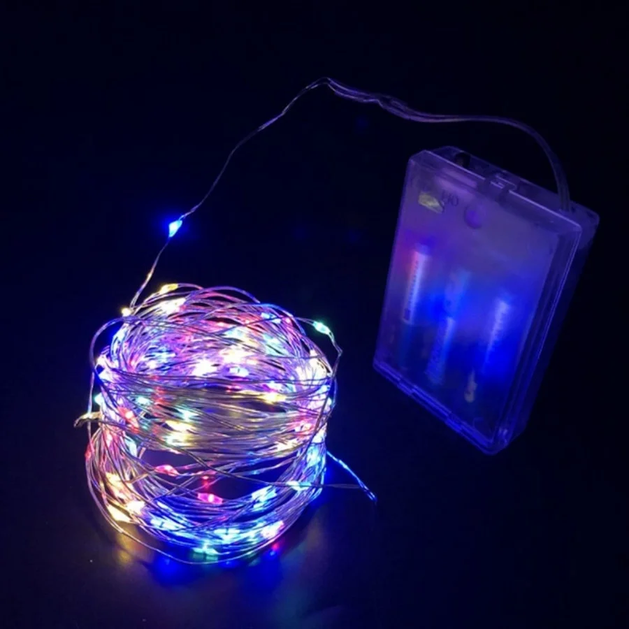 GD966 Şerit Pilli Aydınlatma 3 metre 30 Adet RGB Peri Led