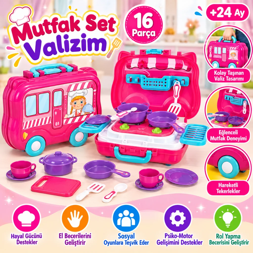 562 16 parça Mutfak Set Valizim / +24 ay