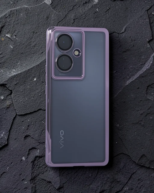 Vivo V29 Lite Kılıf Razer Lensli Silikon - Mor