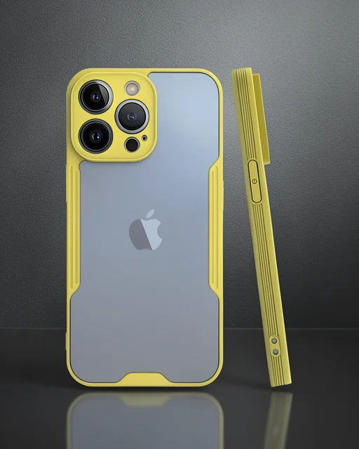 Apple İphone 14 Pro Kılıf Platin Silikon - Sarı
