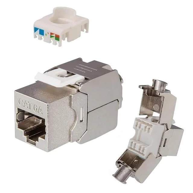 PM-29567 CAT7 10Gbps Toolless Keystone Jack Full Metal Zırhlı Konnektör