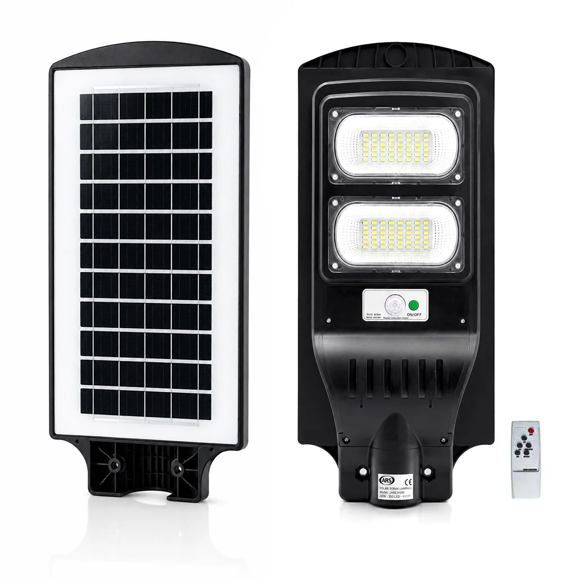 200W 6500K Solar Sokak Lambası Sensörlü Kumandalı görsel 2