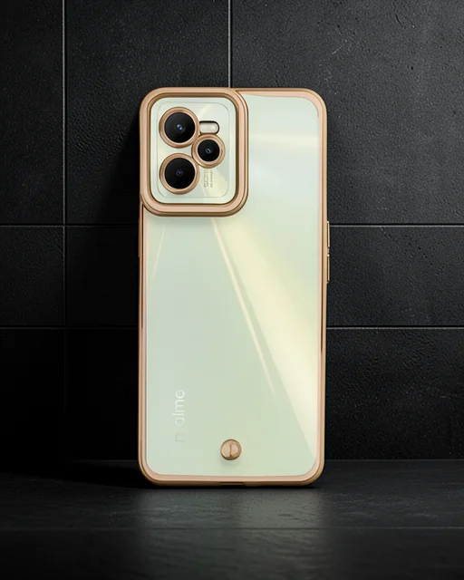Realme C35 Kılıf Liva Lens Silikon - Pudra