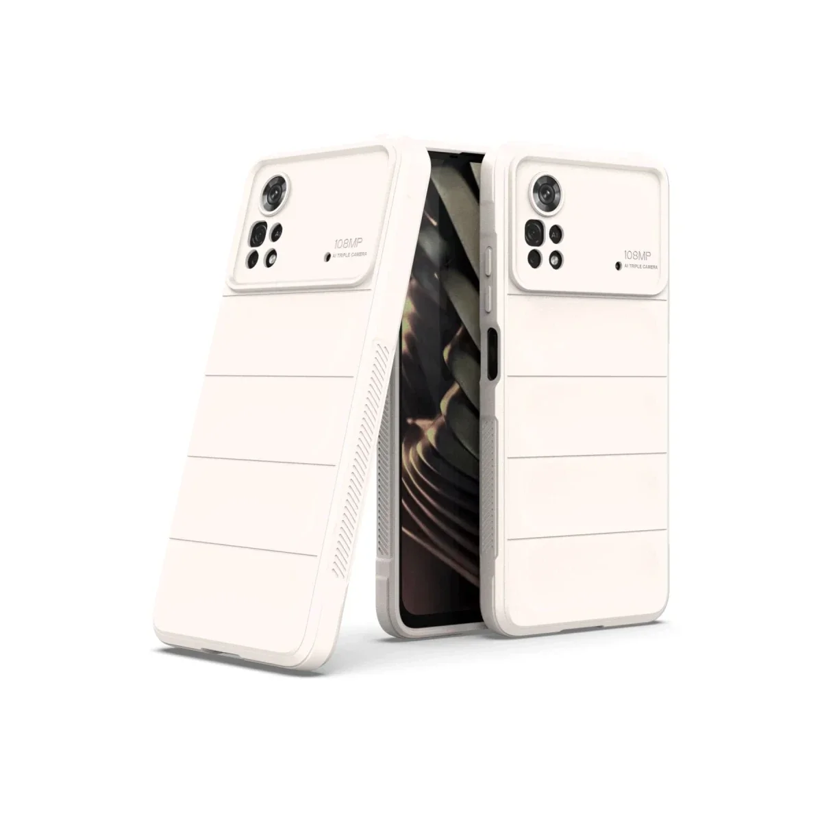 Xiaomi Poco X4 Pro 5G Kılıf Optimum Silikon - Krem görsel 3