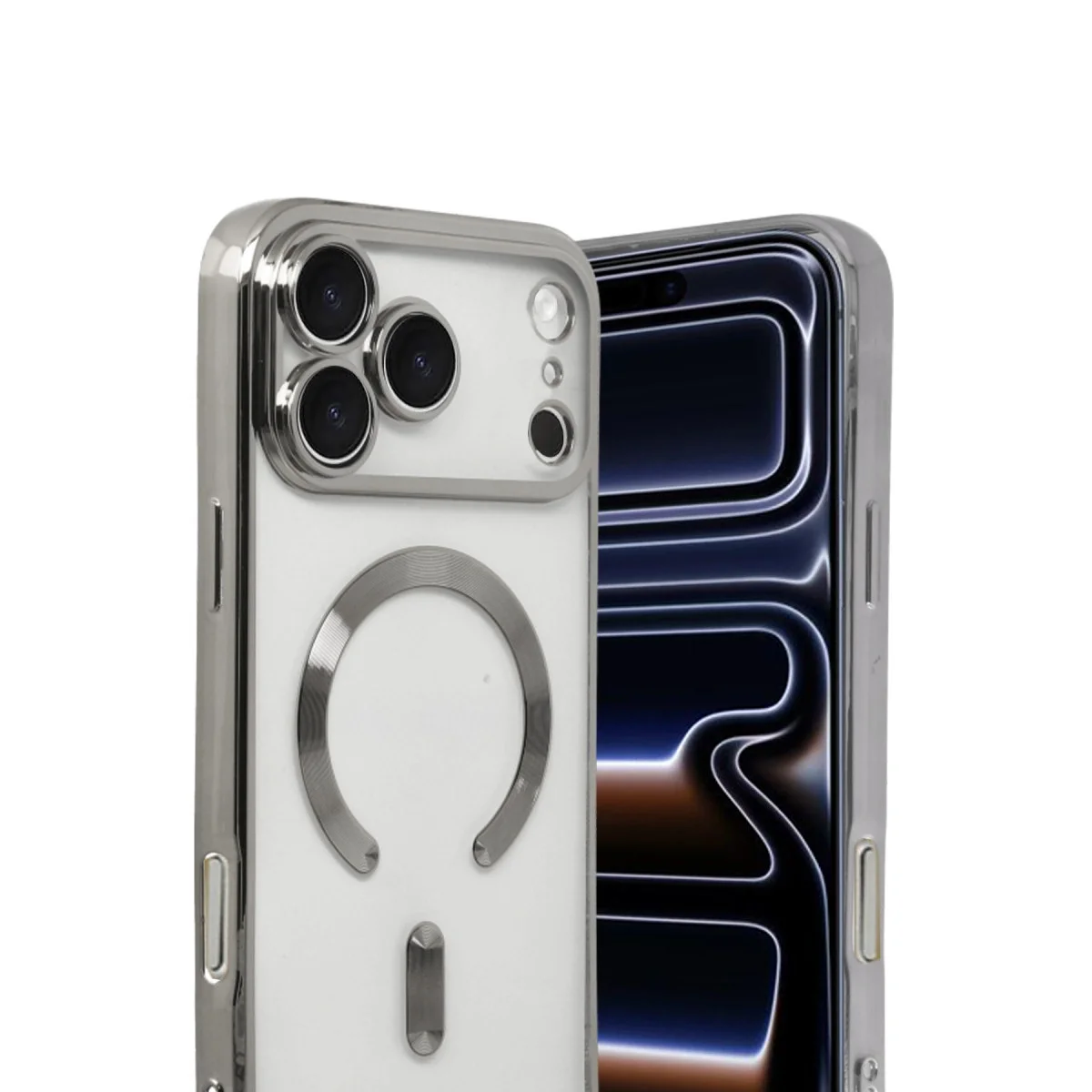 Apple İphone 17 Pro Max Kross Magneticsafe Kapak - Gümüş görsel 2