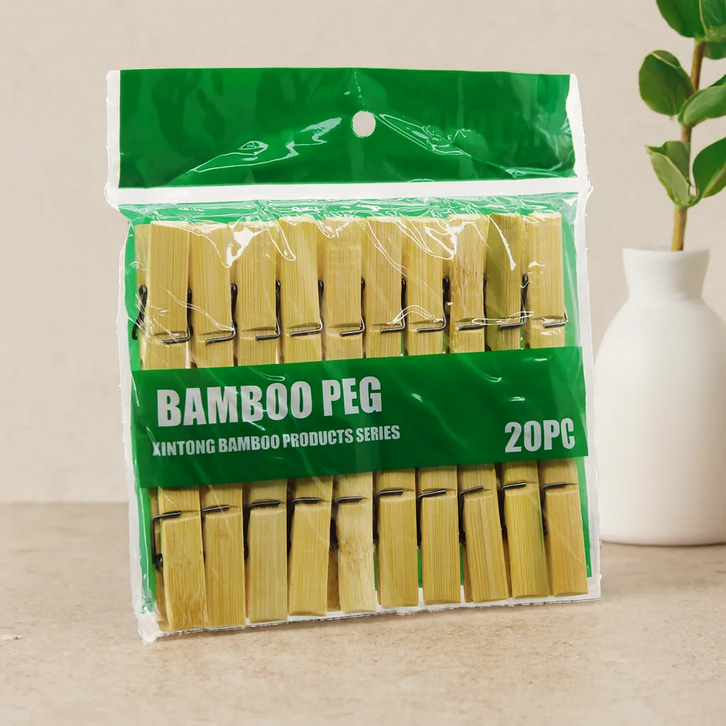 Bambu Ahşap Mandal 20'li
