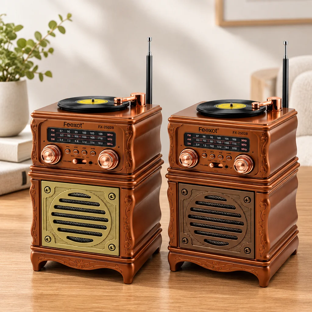 Retro Radyo Hoparlör AM FM SW Bluetooth USB Type-C Şarjlı