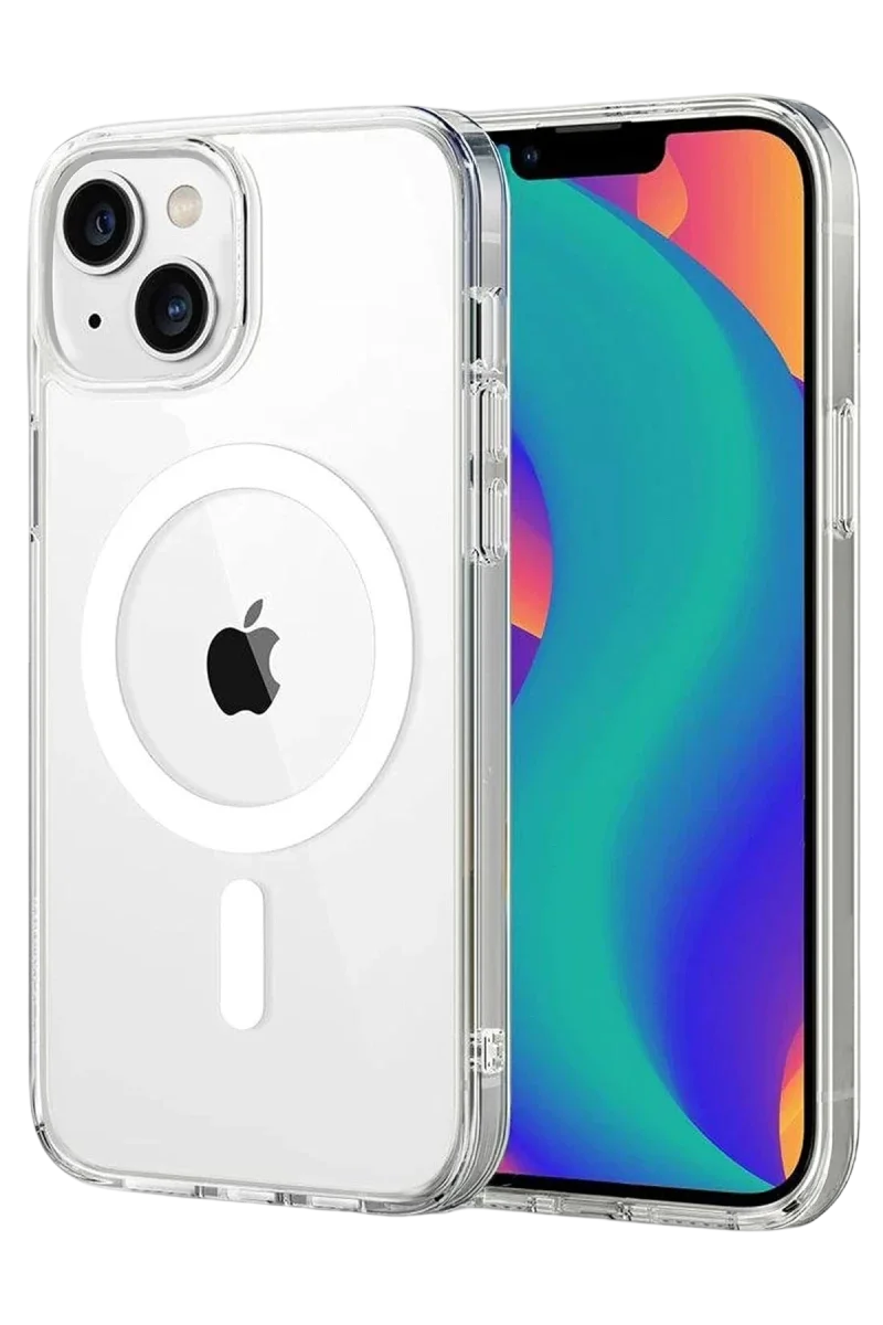Apple iPhone 15 Combo Sert Şeffaf Magsafe Kapak - Şeffaf